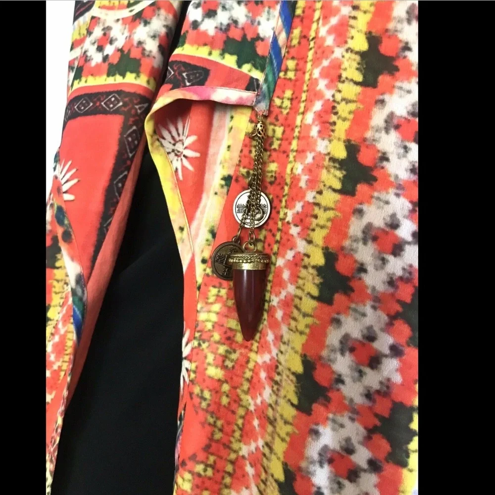 Women's Multicolor Canaria Kimono Duster Topper - Picture 6 of 7